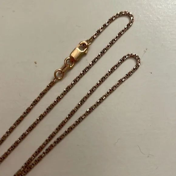14k rose and yellow gold chain 18” - Picture 7 of 7